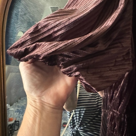 Elegant Brown velvet Maxi Dress - Picture 6 of 9